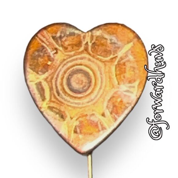 Hand Crafted Vintage Copper Heart Hatpin - Picture 7 of 8